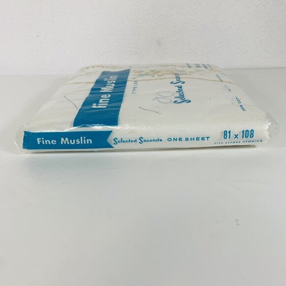 Retro 70s Sears Full Double Flat Sheet VTG Yellow Floral Cotton USA Romantic - Picture 7 of 7